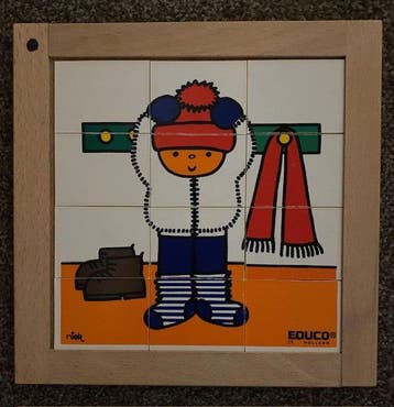 Educo Puzzel Kindje met een muts op (12 stukjes), Verzenden, Nieuw