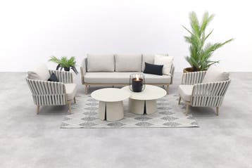 Taste Eva/Velora stoel-bank loungeset - 5-delig, Tuin en Terras, Verzenden, Nieuw, Hout, Loungeset