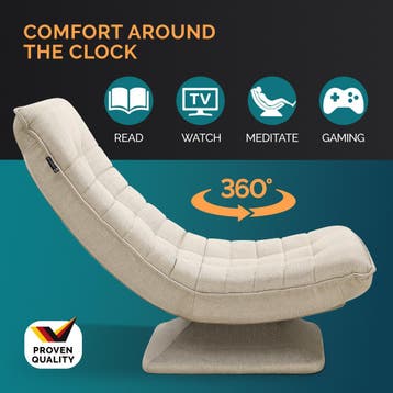 Relax Lounger Aberdeen Stof Crème (Ligbed - Lounge), Verzenden, Nieuw