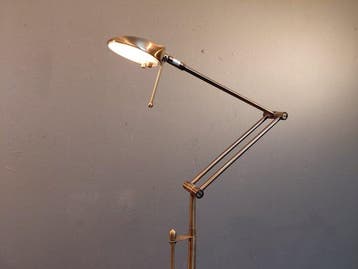 Staande lamp - Messing - Leeslamp Verstelbaar