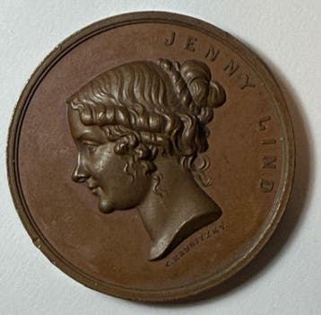 Penning - Commemorativa in Bronzo – Jenny Lind LUsignolo