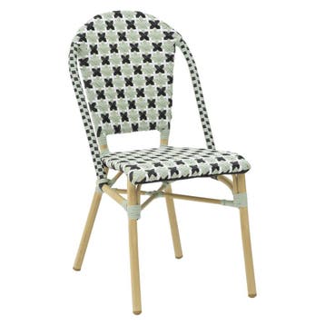Stoel | MONICA | Aluminium Rotan/Aluminium | Mint | Naturel, Verzenden, Nieuw in verpakking