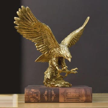 Gouden Adelaar Beeld - Luxe Hars Vogel Sculptuur voor Huis &, Verzenden, Nieuw