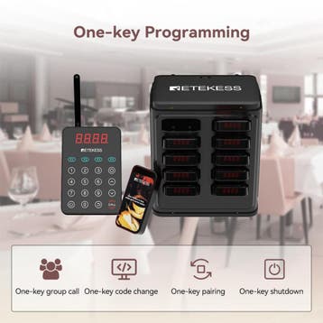 Retekess Horeca oproepsysteem - polycarbonaat - IP67 wate..., Ophalen of Verzenden, Nieuw