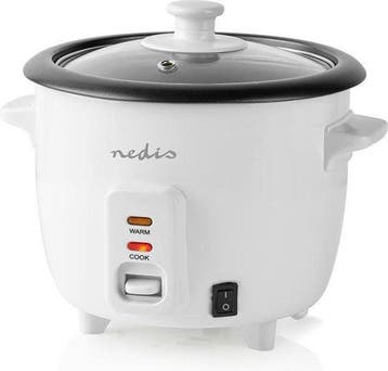 Nedis Rijstkoker - 0.6 l - 300 W - Aluminium stomer - Anti-a, Verzenden, Zo goed als nieuw