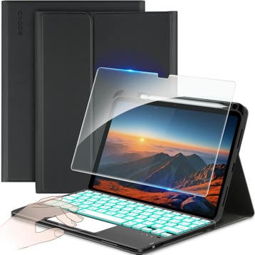 iPad 10 Toetsenbordhoes AZERTY - Retourdeal 76% Korting, Computers en Software, Apple iPads, Apple iPad, Zwart, 11 inch, Nieuw