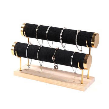Luxe armbanden display – 2 rollen – zwart fluweel – ho, Ophalen of Verzenden, Nieuw