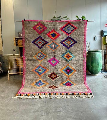 Marokkaans Grijs Berber Tapijt - Modern Marokkaans Tapijt -, Nieuw