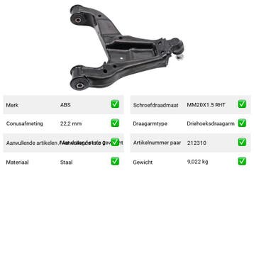 Draagarm Vooras rechts Buiten Onder Hyundai H350 2.5 CRDI, Verzenden, Nieuw, Hyundai