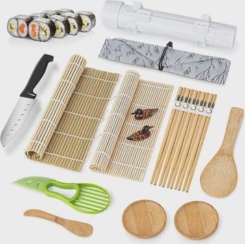 Compleet Sushi Maken Set: Bamboe Mats, Bazooka, Lepels, Eets, Verzenden, Nieuw