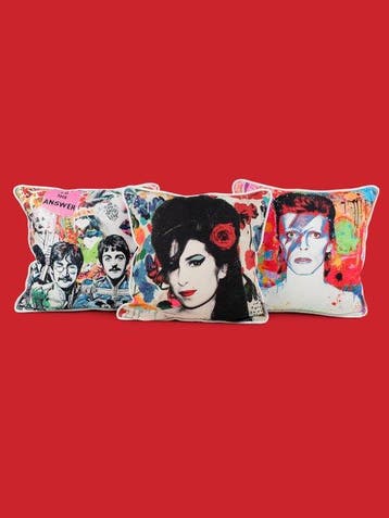 TexStilArt - POPICON - 3-delige set Exclusieve kussenslopen