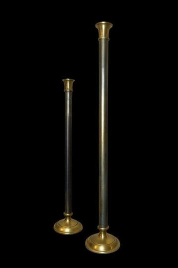 Carl Auböck Vienna - Carl Auböck - Kandelaber (2) - Verguld, Antiek en Kunst