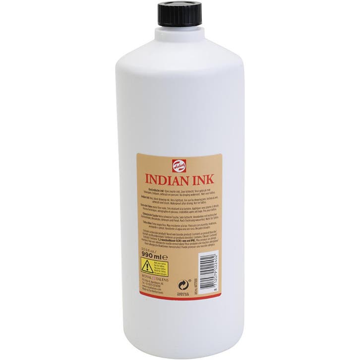 Inkt, zwart, 1000 ml/ 1 fles, Hobby en Vrije tijd, Schilderen