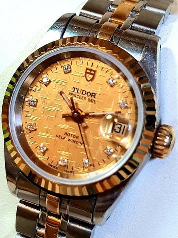 Tudor - Princess Date - GOLD DIAMOND LINEN DIAL - Zonder