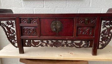 Hout - China - Qing dynasty (Manchu China) (1692-1911), Antiek en Kunst