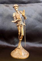 Beeldje, Soviet Bronze & Brass Don Quixote Sculpture - USSR
