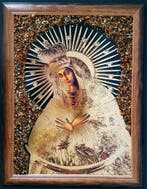 Barnsteen - Unique Baltic Amber Religious Artwork – Virgin, Antiek en Kunst