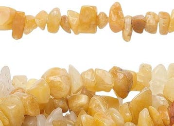 1 streng Yellow calcite pyramides afmeting kraal 18 mm, Ophalen of Verzenden, Nieuw, Kraal
