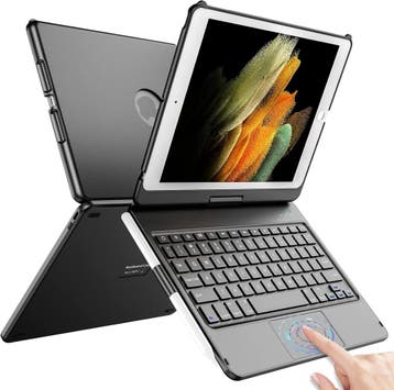 iPad Hoes met Toetsenbord | 33% Korting | Tweedekansje, 10 inch, IPad 10,2 inch (7e, 8e en 9e generatie), Bescherming voor- en achterkant