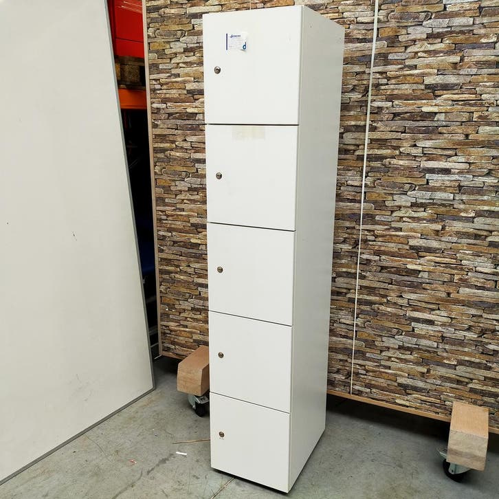 5-deurs van Esch houten lockerkast - 178x35x47 cm, Huis en Inrichting, Kasten | Lockerkasten, Ophalen of Verzenden