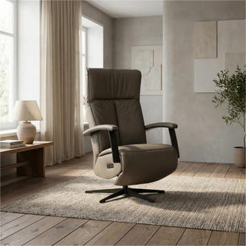 Leren relaxfauteuil met hartbalans Pure - Toledo Moss, Bohemian, Industrieel, Modern, Scandinavisch, Nieuw, Ophalen of Verzenden