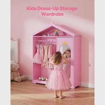 Kinder Garderobe met Spiegel - Droomkast voor Verkleedkledin, Verzenden, Nieuw
