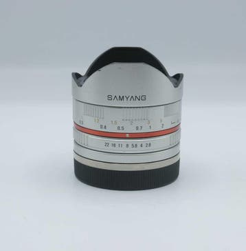 Samyang 8mm F/2.8 Fisheye Sony E-Mount OCCASION (001), Ophalen of Verzenden, Gebruikt