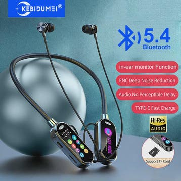 KEBIDUMEI Bluetooth 5.4 Nekband Oordopjes met Kleurenscherm,, Verzenden, Nieuw