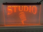 Studio microfoon neon bord lamp LED cafe verlichting reclame, Verzenden, Nieuw