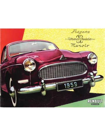 1959 RENAULT FREGATE | MANOIR BROCHURE, Nieuw, Renault, Author