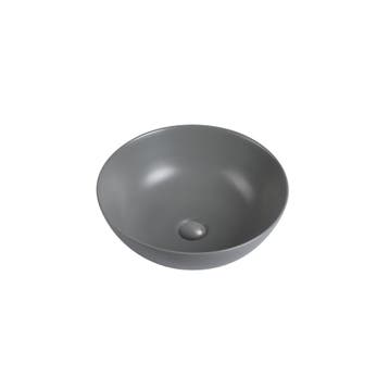 Waskom Luisa 41x41x15cm mat grijs inclusief afvoerplug, Verzenden, Nieuw