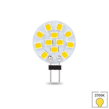 LED lamp G4 12V plat | 2W 2700K 180 lumen | vervangt 20 Watt, Verzenden, Nieuw, Led-lamp