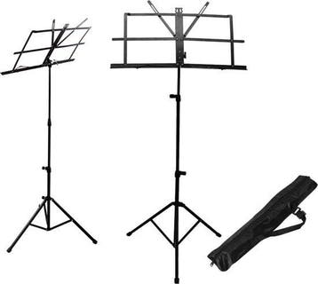 Bladmuziekstandaard Met Tas - Opvouwbaar - Zwart, Verzenden, Nieuw