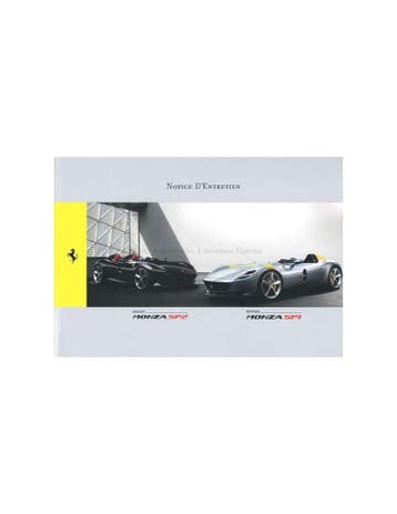 2019 FERRARI MONZA SP1 | SP2 INSTRUCTIEBOEKJE FRANS