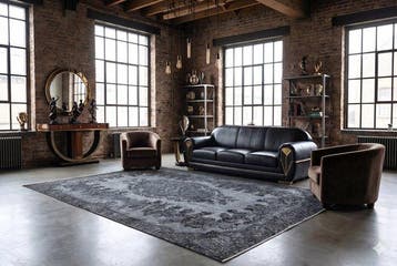Grijs vintage - Vloerkleed - 285 cm - 170 cm - met, Huis en Inrichting, Stoffering | Tapijten en Kleden, Nieuw