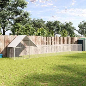 vidaXL Kippenren 8x2x2 m gegalvaniseerd staal, Verzenden, Nieuw