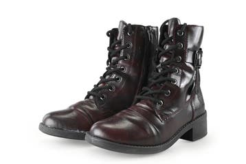 Rieker Veterboots in maat 38 Rood, Verzenden, Overige typen, Zo goed als nieuw, Rood