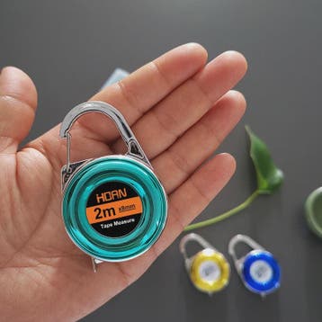 Mini Rolbandmaat met Sleutelhanger - 2 Meter Staal - Compact, Verzenden, Nieuw