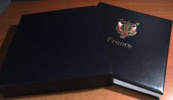 Accessoires Frankrijk - Een leeg luxe DAVO album met, Gestempeld