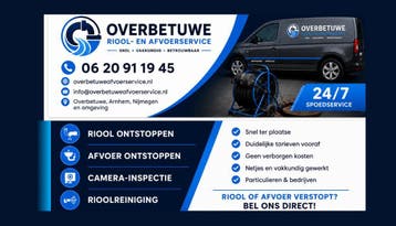 Spoed Riool- en Afvoer onstoppings bedrijf € 149,- incl. btw, Nieuw