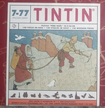 Moulinsart - Tintin - Puzzle en bois - Père Noël - 2002, Nieuw