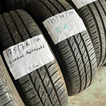2 x Firestone 175-70-14 Zomerbanden 5,5mm, 14 inch, Gebruikt, 175 mm, Ophalen of Verzenden