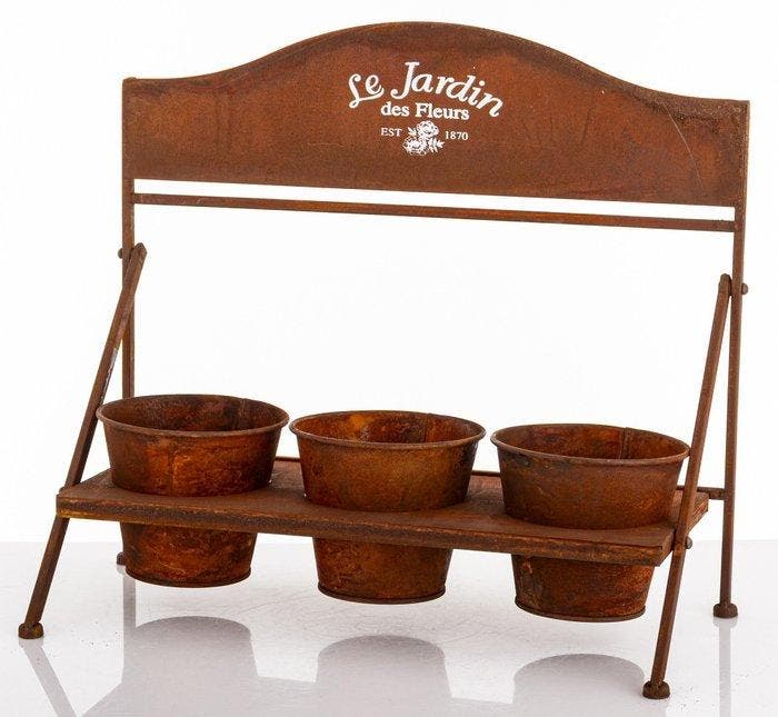 Bloempot - Staal, Antiek en Kunst, Curiosa en Brocante