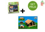Kids Globe Set Houten Paardenstal 2 Boxen (Bruin/1:24) +..., Ophalen of Verzenden, Nieuw