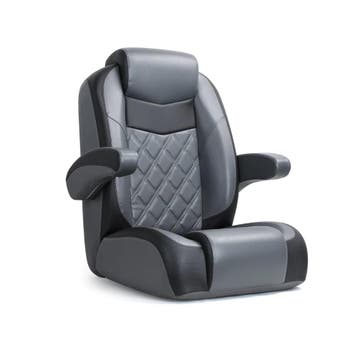 Stuurstoel Captain met armleuning zwart charcoal, Nieuw