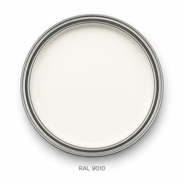 Ral 9010 - Zijdeglans 10 liter - Acryl (CARNAVAL - KLEUREN), Ophalen of Verzenden, Nieuw, Overige kleuren, Verf