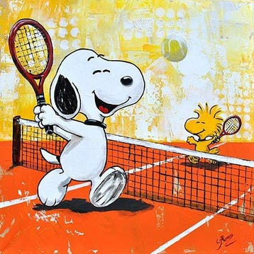 Carolina Alonso - Snoopy beim Tennismatch