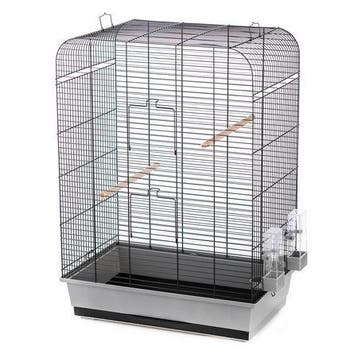 Vogelkooi Inter-Zoo Nina Grijs/Zwart – Parkietenkooi met.., Verzenden, Nieuw, Overige materialen, Vogelkooi