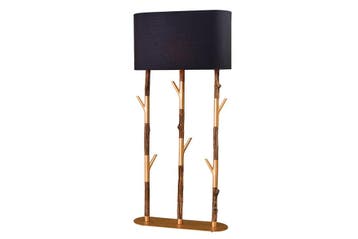 Vloerlamp WARDROBE 150cm, frame naturel goud met lampenkap, Ophalen of Verzenden, Nieuw