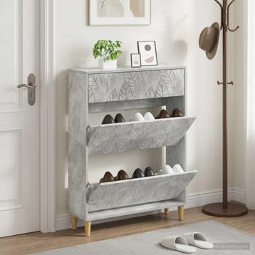 vidaXL Schoenenkast DELFT 78 x 24 x 103 cm Bewerkt hout, Verzenden, Nieuw